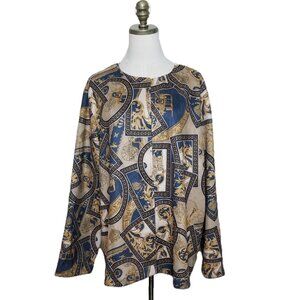 Slinky Brand Faux Suede Open Front Jacket Plus Size 3X Brown Mature Flashy